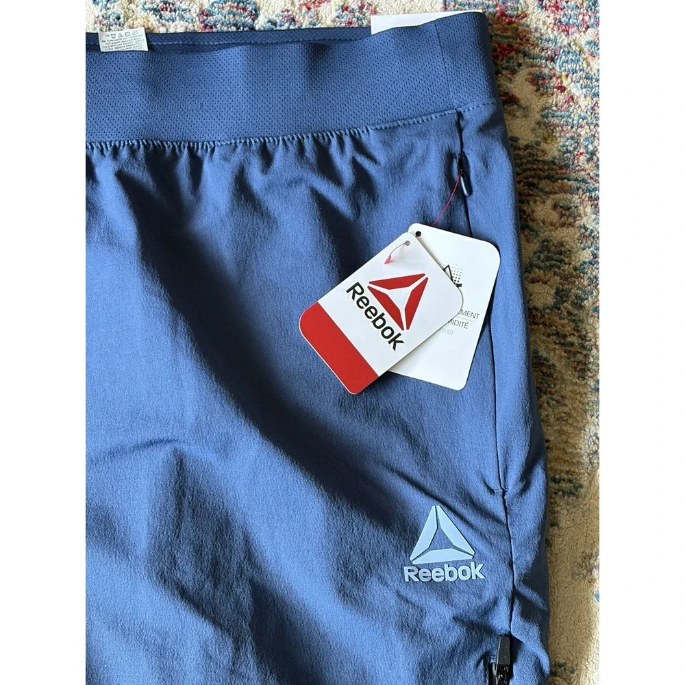 New Reebok Ascent Woven Jogger Pants Dark Denim 2XL Slim Hiking Outdoors Stretch